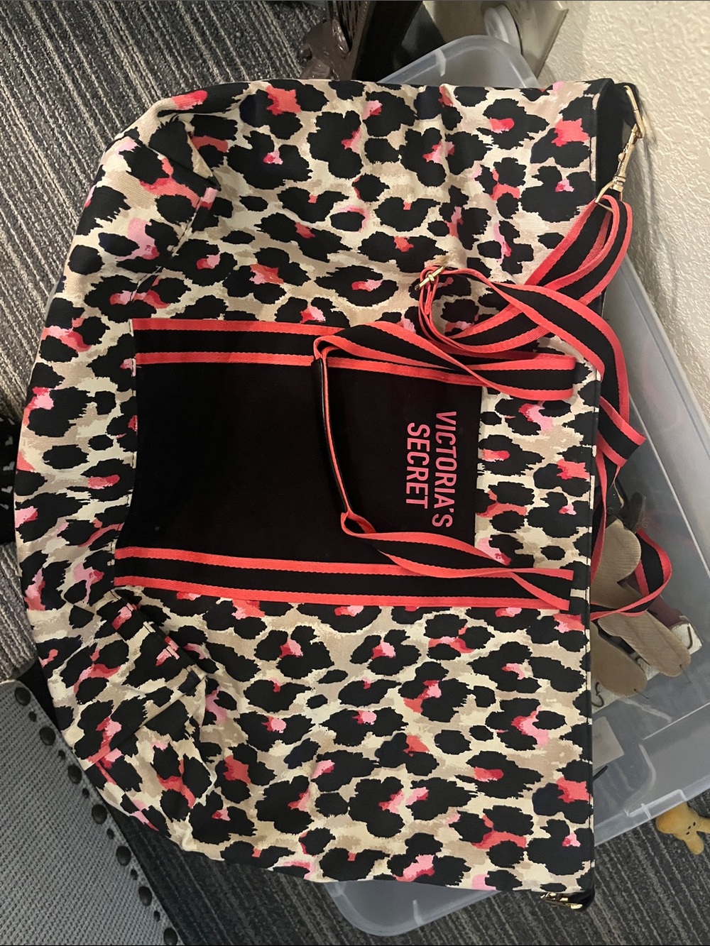 Victoria’s Secret Weekender Bag Leopard Print Extra Large Bag
